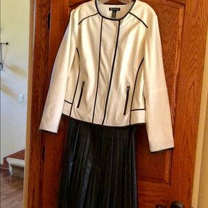 Alfani Black Faux Leather Skirt